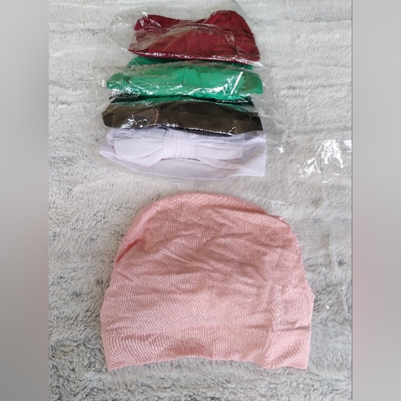 Baby Bowknot Hat Cotton Beanie Hat  Cap Hair bundle - Picture 6 of 6